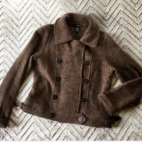 Willi Smith Jackets & Blazers - Willi Smith Wool Boiled Double-breasted Pea Coat